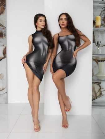 Bona Fide: Mini Dress "Naked Grey"