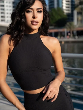 Bona Fashion: Top "Ribbed Black"