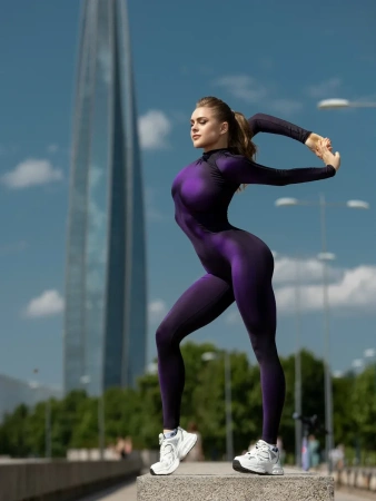 Bona Fide: Catsuit "Naked Violet"