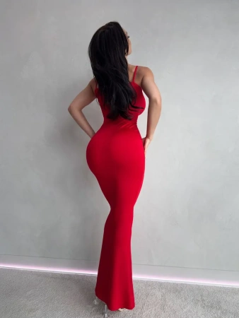 Bona Fashion: Long Cami Dress "Red"