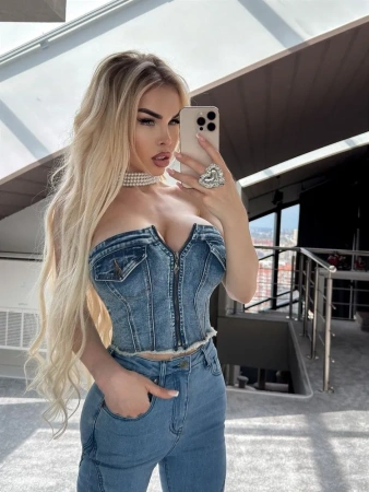 Bona Fide: Denim Bandeau "Light Blue"