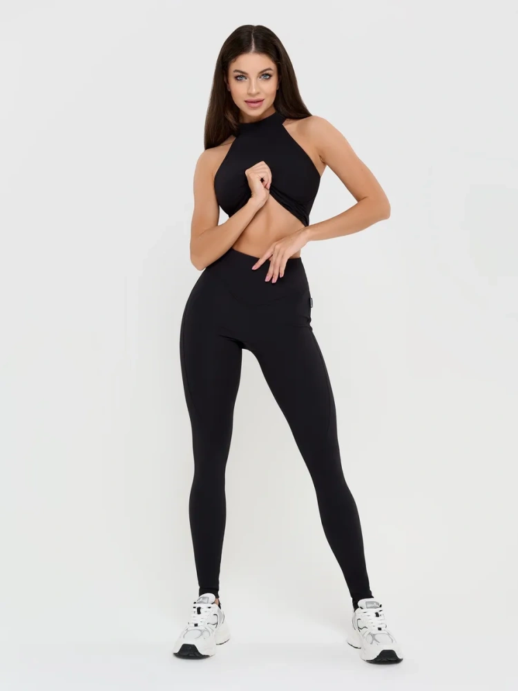 Bona Fashion: Leggings "Ribbed Black"
