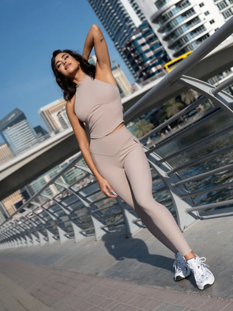 Bona Fashion: Top "Ribbed Beige"