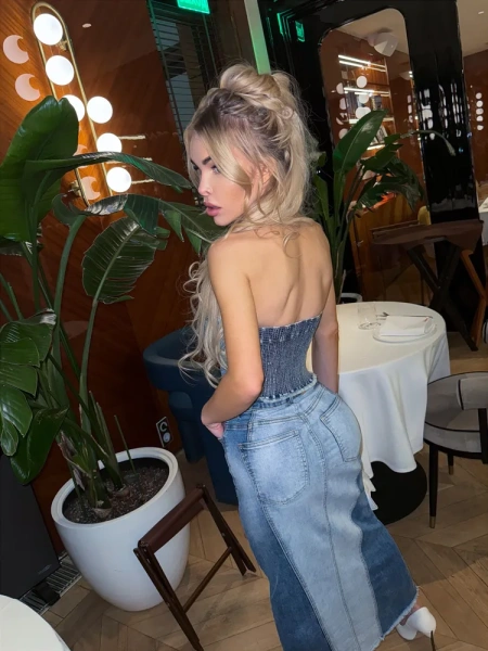 Bona Fide: Denim Bandeau "Light Blue" Bona Fide: Denim Bandeau "Light Blue"