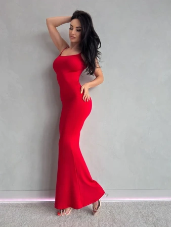 Bona Fashion: Long Cami Dress "Red"