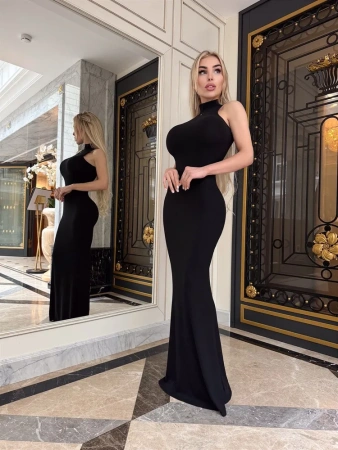 Bona Fide: Long Dress "Black Rib"